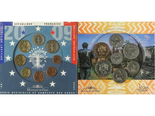 FRANCIA. Lote 7 sets 1 Centime a 100 Francs, 20 sets 1 Cénti