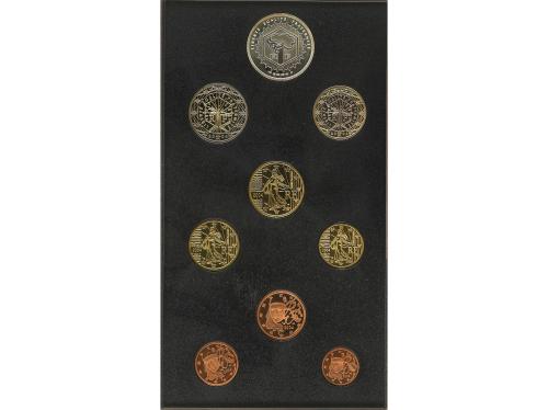 FRANCIA. Lote 7 sets 1 Centime a 100 Francs, 20 sets 1 Cénti