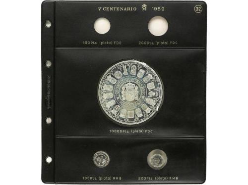 V CENTENARIO. Lote 7 monedas 100 Pesetas a 10000 Pesetas. 19