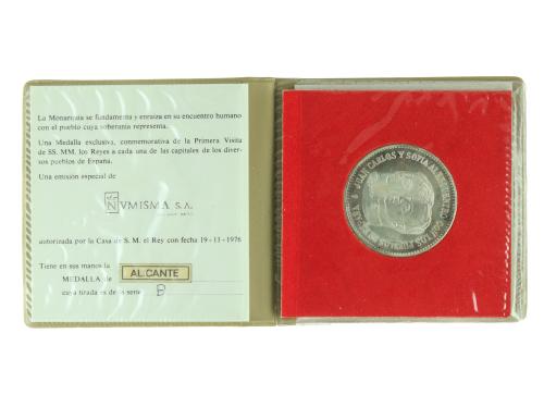 JUAN CARLOS I. Lote 46 monedas y 4 medallas. 1980 a 1997. AE