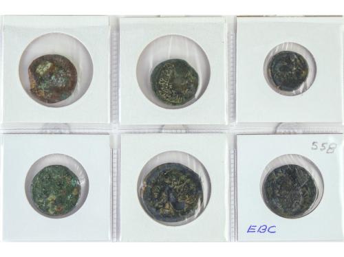 MONEDAS HISPÁNICAS. Lote 6 monedas As. AE. Incluye CESE; DAB
