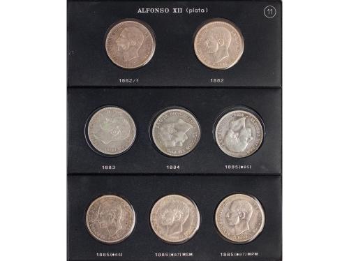 LOTES CENTENARIO. Lote 36 monedas 5 Pesetas. 1870 a 1899. GO