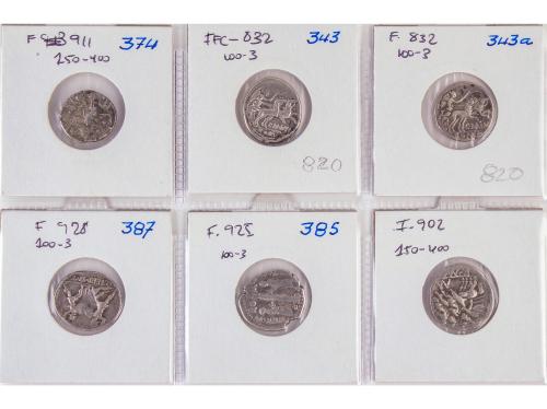 REPÚBLICA ROMANA. Lote 6 monedas Denario. MAIANIA (2), MATIE