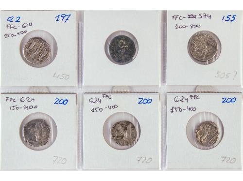 REPÚBLICA ROMANA. Lote 6 monedas Denario. COELIA y CORNELIA.