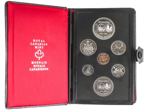 CANADÁ. Lote 33 sets de 7 monedas 1 Cent a 1 Dollar. 1971 a 