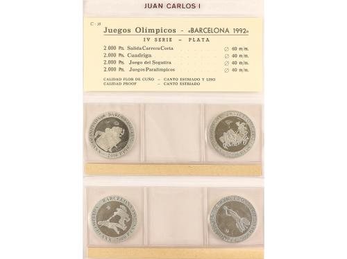 OLIMPIADA BARCELONA 1992. Lote 16 monedas 2000 Pesetas. 1990