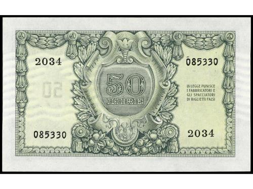 BILLETES EXTRANJEROS. Lote 3 billetes 50 y 100 Lire. 1944 y 