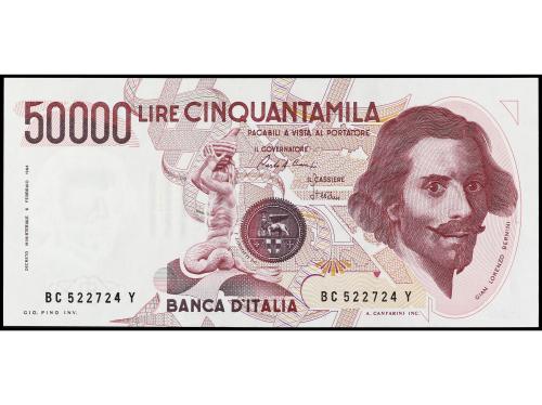 BILLETES EXTRANJEROS. Lote 4 billetes 50000 y 100000 Lire. 1