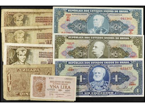 BILLETES EXTRANJEROS. Lote 19 billetes. S.XX. Contiene 19 bi
