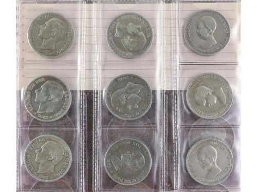 LOTES y COLECCIONES. Lote Alrededor 130 monedas. MONARQUÍA H