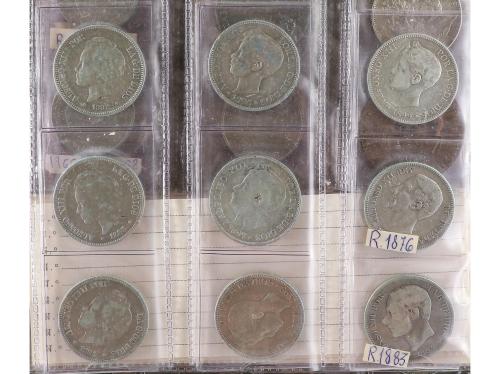 LOTES y COLECCIONES. Lote Alrededor 130 monedas. MONARQUÍA H