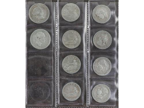 LOTES y COLECCIONES. Lote Alrededor 130 monedas. MONARQUÍA H
