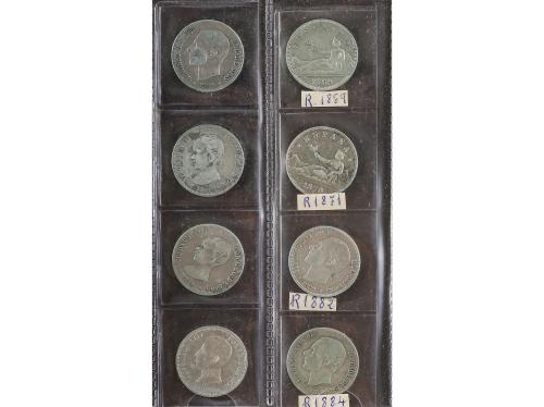 LOTES y COLECCIONES. Lote Alrededor 130 monedas. MONARQUÍA H