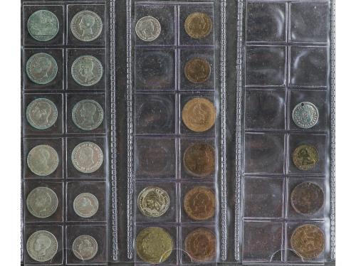 LOTES y COLECCIONES. Lote Alrededor 130 monedas. MONARQUÍA H