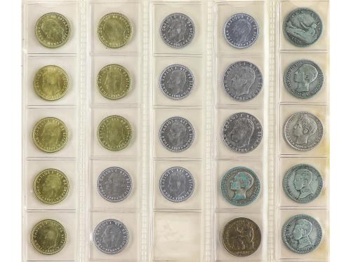 LOTES y COLECCIONES. Lote Alrededor 130 monedas. MONARQUÍA H