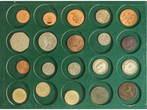 GRAN BRETAÑA. Lote alrededor 190 monedas. AR,AE,Ni. Diferent