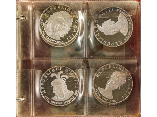 HAITÍ. Set 9 monedas 10 Gourdes. 1971. AR. Serie Chef Indien