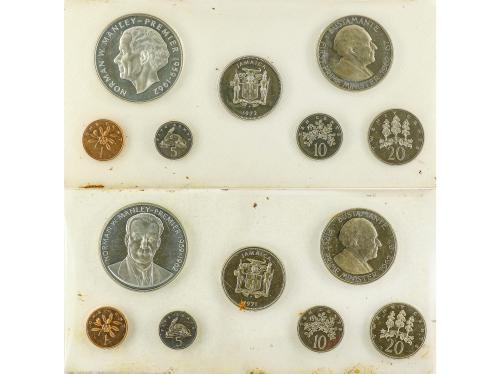 JAMAICA. Lote 6 sets 1 Centavo a 10 Dollar. 1971 a 1981. AE,