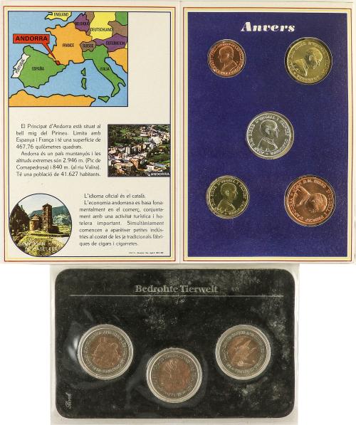 ANDORRA. Lote 5 sets 1 a 20 Diners. 1984 a 1999. AE,AR,CuNi.