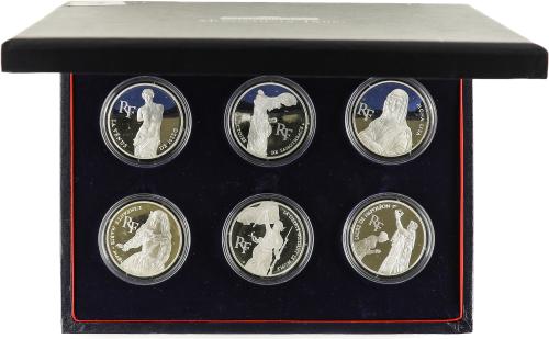 FRANCIA. Lote 2 sets 18 monedas 100 Francs. 1993 y 1994. AR.
