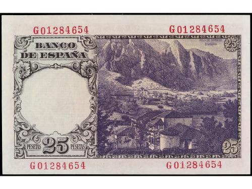 ESTADO ESPAÑOL. Lote 4 billetes 25 Pesetas. 19 Febrero 1946.