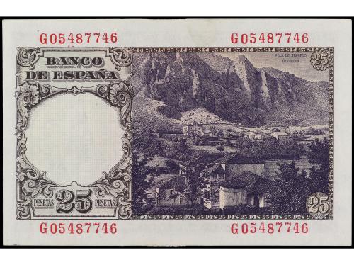 ESTADO ESPAÑOL. Lote 4 billetes 25 Pesetas. 19 Febrero 1946.