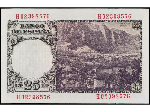 ESTADO ESPAÑOL. Lote 4 billetes 25 Pesetas. 19 Febrero 1946.