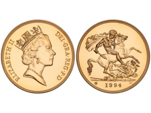 GRAN BRETAÑA. 5 Pounds. 1994. ELIZABETH II. 39,93 grs. AU (9
