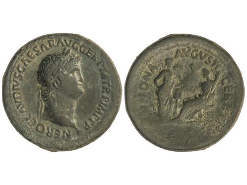 IMPERIO ROMANO. Sestercio. Circa 64 d.C. NERÓN. Anv.: NERO C