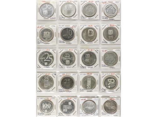 ISRAEL. Lote 42 monedas 5 a 200 Lirot. 1958 a 1980. AR. Toda