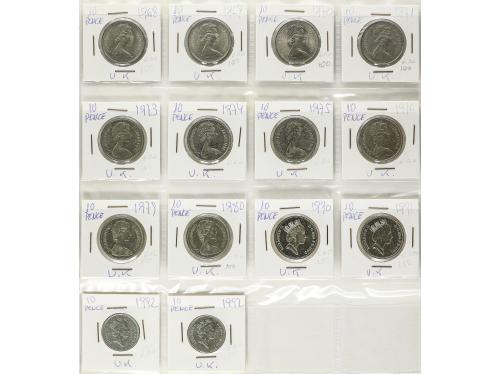 GRAN BRETAÑA. Lote 331 monedas. Siglo XIX-XX. Br, latón, Cun