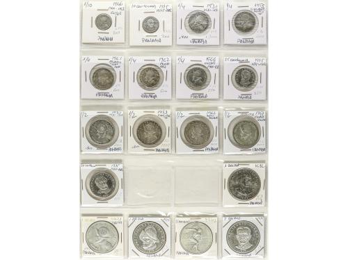 PANAMÁ. Lote 37 monedas. Siglo XX. AR, Cuni, Br. Diferentes 