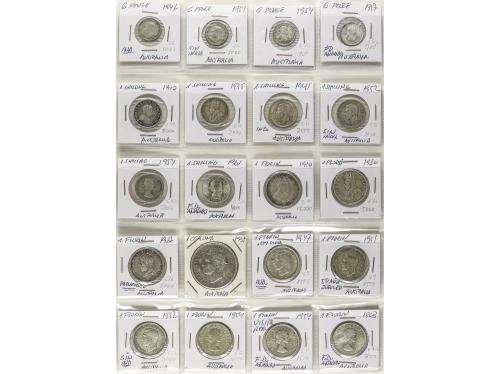 LOTES Y COLECCIONES EXTRANJERO. Lote 535 monedas. Siglo XIX-