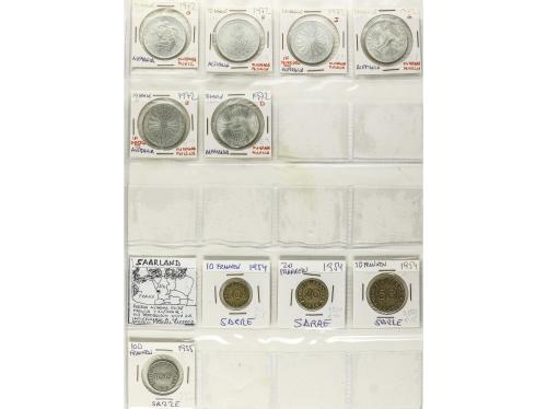 ALEMANIA. Lote 521 monedas. Siglo XIX-XX. AE, Br, Latón, CuN