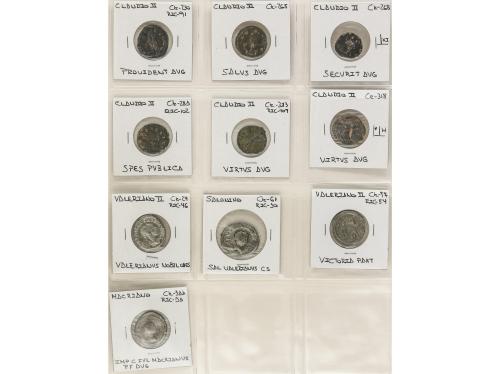 Lote 34 monedas Antoniniano. MACRINO, SALONINO, VALERIANO II