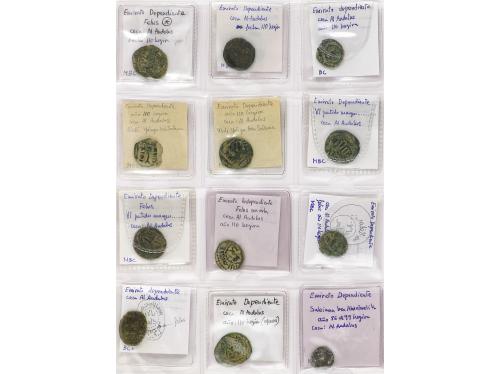 MONEDAS HISPANOÁRABES. Lote 106 monedas Tipo Felús. DIVERSAS
