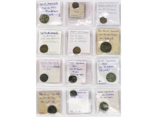 MONEDAS HISPANOÁRABES. Lote 106 monedas Tipo Felús. DIVERSAS