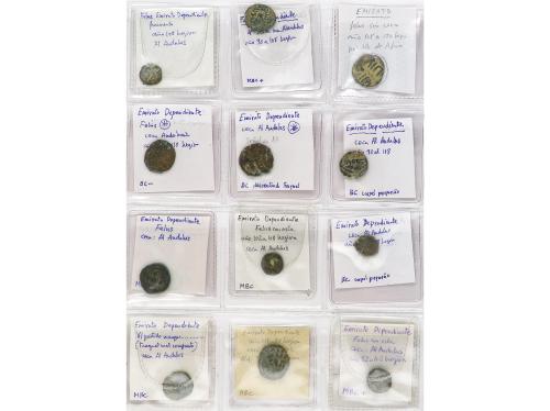 MONEDAS HISPANOÁRABES. Lote 106 monedas Tipo Felús. DIVERSAS