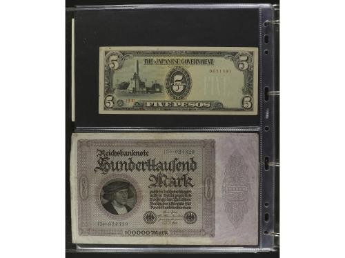 BILLETES EXTRANJEROS. Lote alrededor 120 billetes. S.XX. Col
