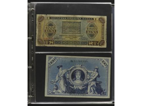 BILLETES EXTRANJEROS. Lote alrededor 120 billetes. S.XX. Col