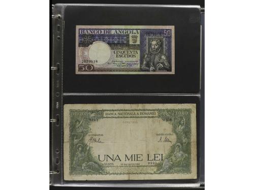 BILLETES EXTRANJEROS. Lote alrededor 120 billetes. S.XX. Col