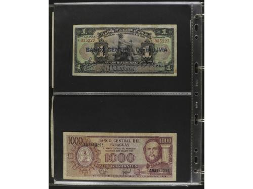 BILLETES EXTRANJEROS. Lote alrededor 120 billetes. S.XX. Col