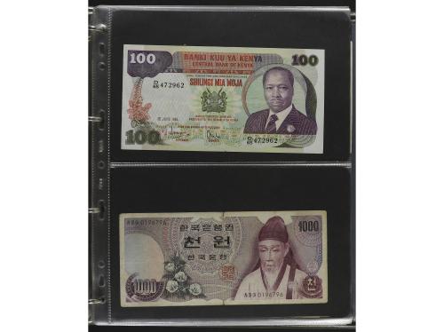 BILLETES EXTRANJEROS. Lote alrededor 120 billetes. S.XX. Col