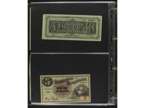 BILLETES EXTRANJEROS. Lote alrededor 120 billetes. S.XX. Col