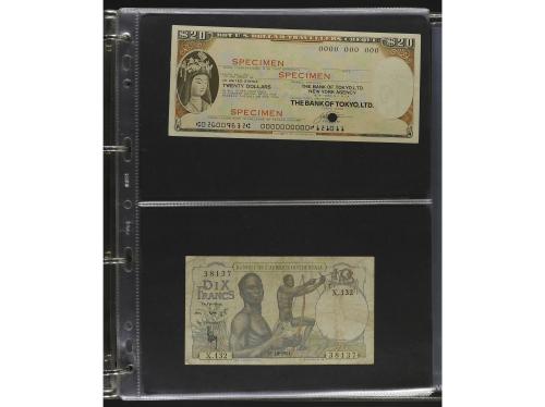 BILLETES EXTRANJEROS. Lote alrededor 120 billetes. S.XX. Col