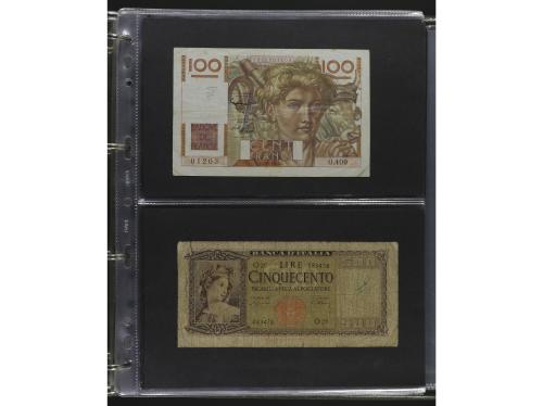 BILLETES EXTRANJEROS. Lote alrededor 120 billetes. S.XX. Col