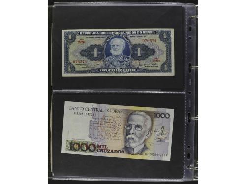 BILLETES EXTRANJEROS. Lote alrededor 120 billetes. S.XX. Col