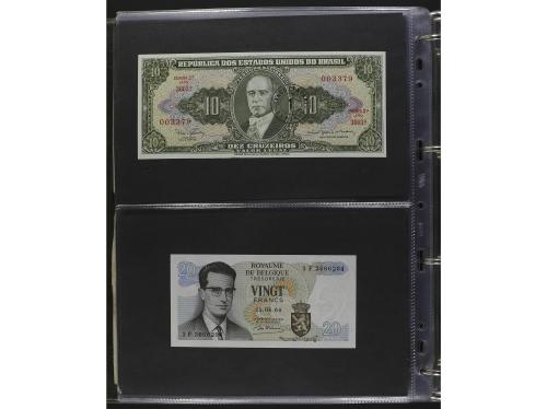 BILLETES EXTRANJEROS. Lote alrededor 120 billetes. S.XX. Col