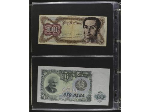 BILLETES EXTRANJEROS. Lote alrededor 120 billetes. S.XX. Col