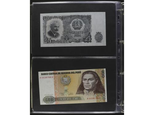 BILLETES EXTRANJEROS. Lote alrededor 120 billetes. S.XX. Col